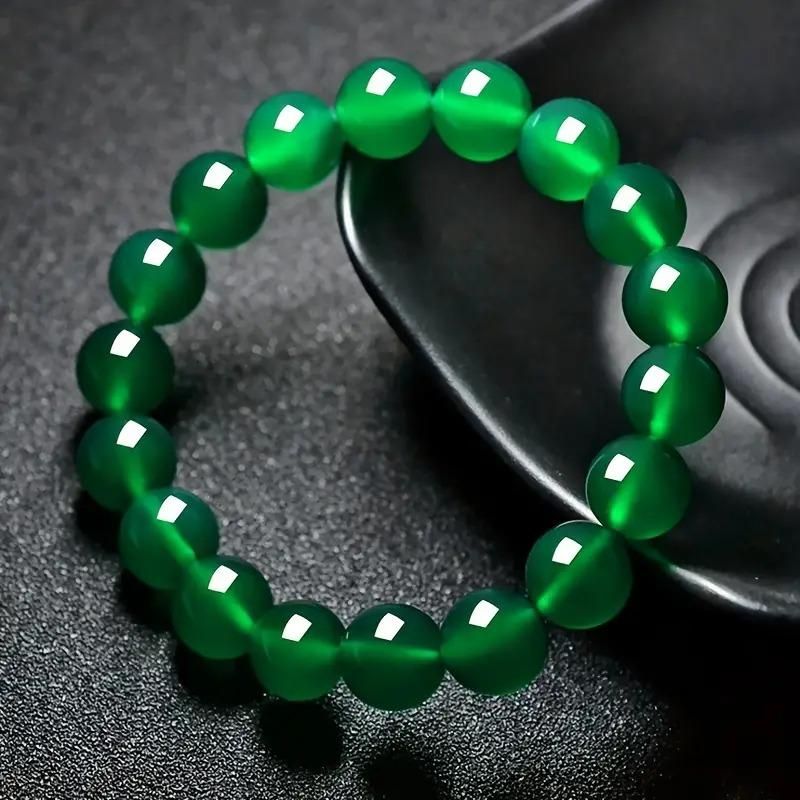 Eternal Harmony: Genuine Green Jade Twin Bracelet Set