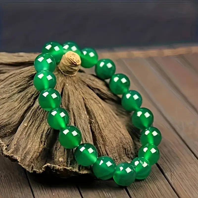 Eternal Harmony: Genuine Green Jade Twin Bracelet Set