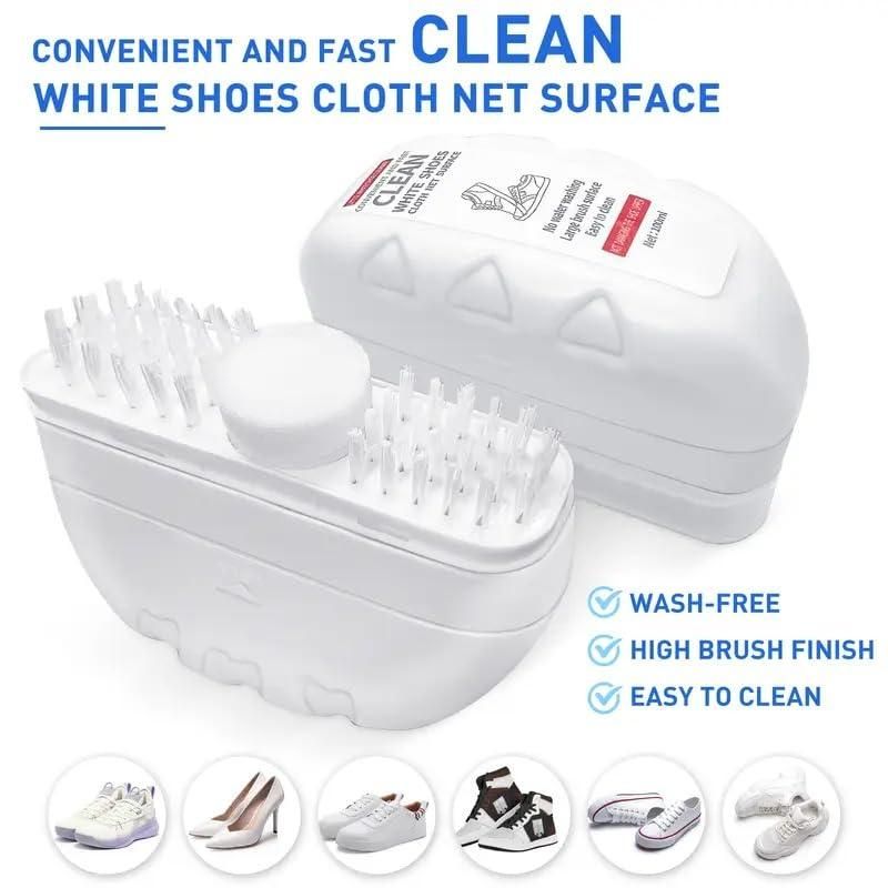 Multi-Purpose Shoe Cleaner Tool – 2-in-1 Soft & Stiff Bristle Brush for Deep Cleaning All Footwear
