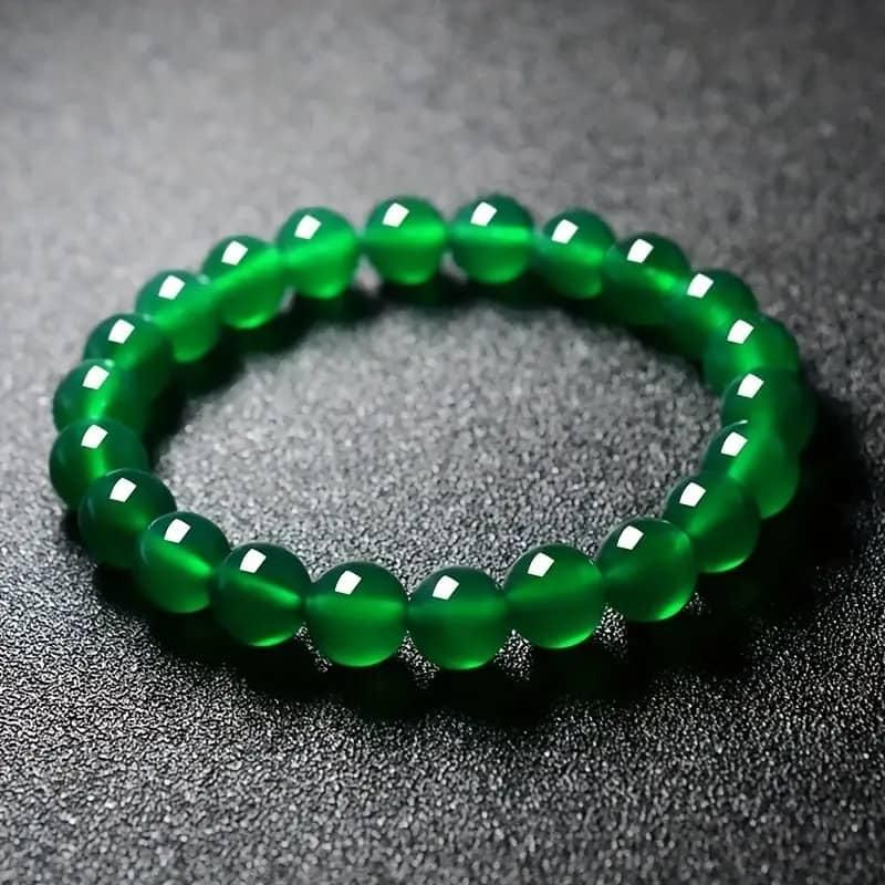 Eternal Harmony: Genuine Green Jade Twin Bracelet Set
