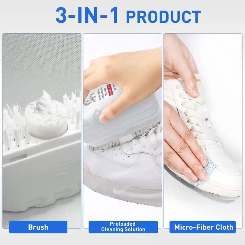 Multi - Purpose Shoe Cleaner Tool – 2 - in - 1 Soft & Stiff Bristle Brush for Deep Cleaning All Footwear - SHIPPED TO YOU